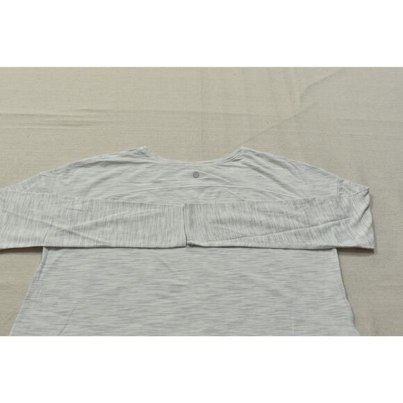 Lululemon Women's White Asymmetrical Long Sleeve Top Size 6 - Picture 2 of 8
